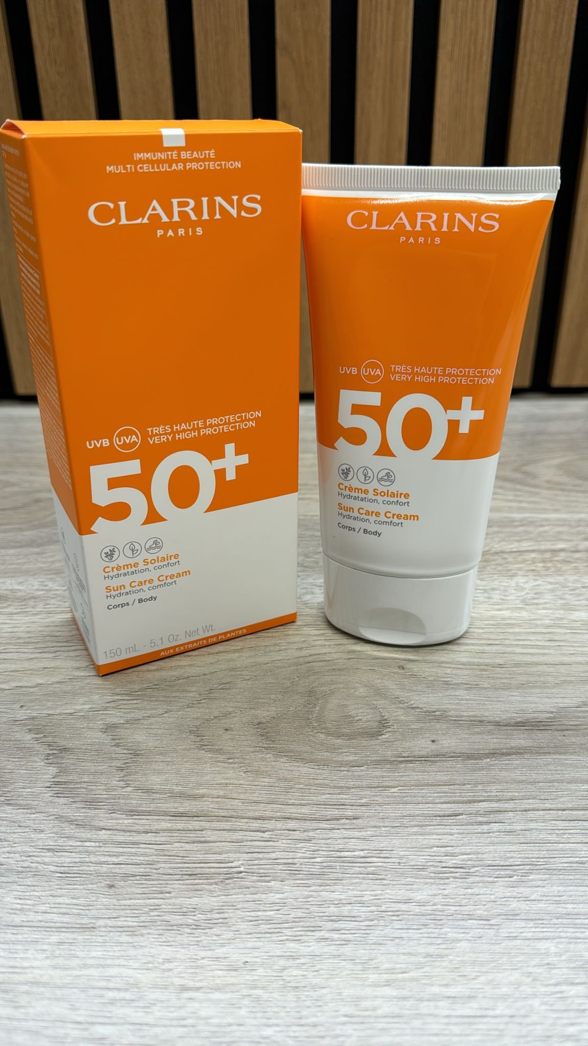 IMG-20251116-WA0157 Clarins Sun Care Cream Hydration, comfort Body SPF 50+. - Image 1