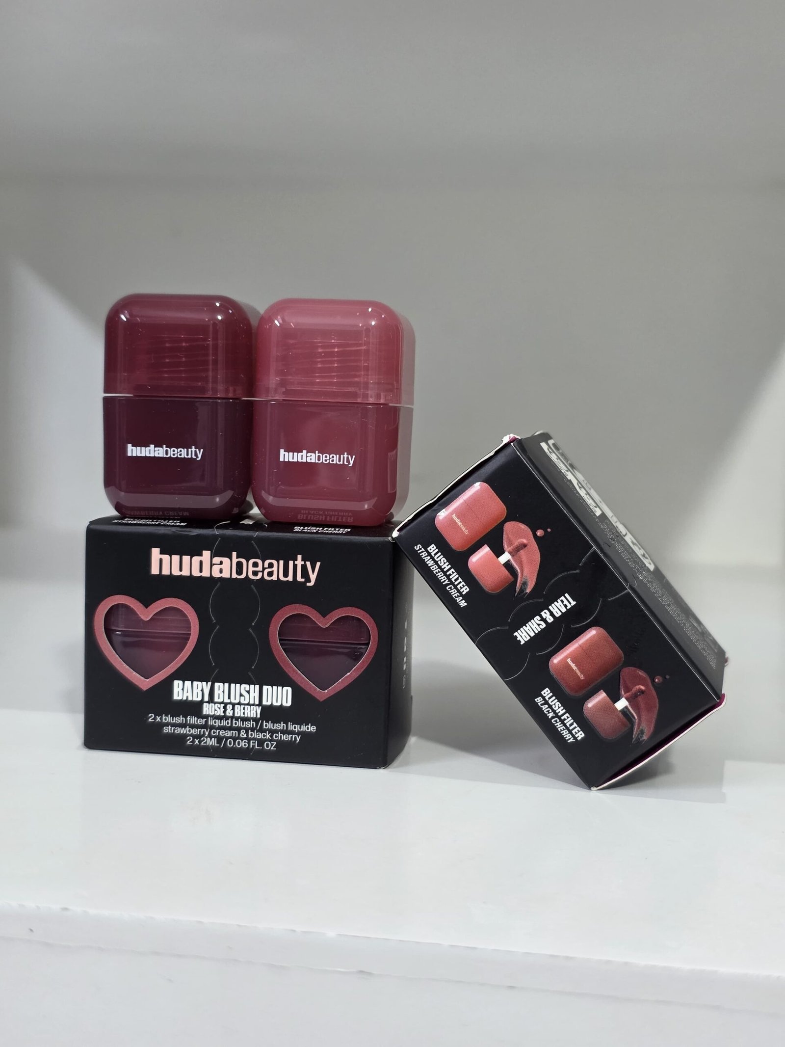IMG-20251117-WA0113 Huda Beauty Baby Blush Duo - Rose & Berry - 2 x Blush Filter Liquid Blush - Image 1