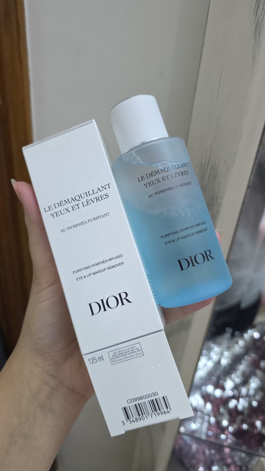 IMG-20260209-WA0097(1) Dior SKINCARE Eye and Lip Make-up Remover Two-phase care with purifying water lily extract 125 ml - Image 1